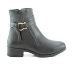 Bota Feminina Cano curto couro, Forro espumado 9090 Preto