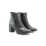 Bota Feminina Cano curto couro nobre forro espumado 900 pret Preto