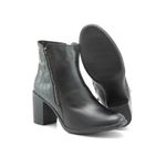 Bota Feminina Cano curto couro nobre forro espumado 900 pret Preto