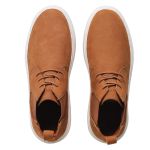 19050LC-Botina Paris masculina em couro(interno/externo) palmilha gel Caramelo