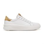 15350LC-Tenis Feminino Casual em couro forro e palmilha em couro espumado Branco