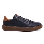 29001LC-Tenis Masculino em couro forrado palmilha gel conforto – LECAS Preto