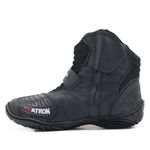 406AT- Bota para motociclista AS-RACING em legitimo couro natural reforçada preto 