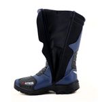 430AT-Bota para Motociclista De Couro resistente e Impermeável (chuva) forrada com tecido espumado na cor azul