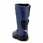 430AT-Bota para Motociclista De Couro resistente e Impermeável (chuva) forrada com tecido espumado na cor azul