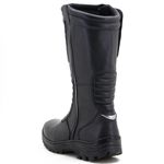 430AT-Bota para Motociclista De Couro resistente e Impermeável (chuva) forrada com tecido espumado na cor preto
