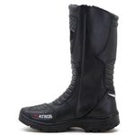 430AT-Bota para Motociclista De Couro resistente e Impermeável (chuva) forrada com tecido espumado na cor preto