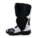 430AT-Bota para Motociclista De Couro resistente e Impermeável (chuva) forrada com tecido espumado na cor branco