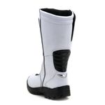 430AT-Bota para Motociclista De Couro resistente e Impermeável (chuva) forrada com tecido espumado na cor branco