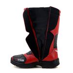 430AT-Bota para Motociclista De Couro resistente e Impermeável (chuva) forrada com tecido espumado na cor vermellho