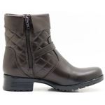 9109AT-Bota Coturno feminino Moda inverno em couro na cor cafe