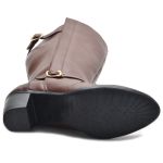 9206AT-Bota montaria cano alto legitimo couro natural, forrada com tecido espumado na cor marrom
