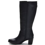 9206AT-Bota montaria cano alto legitimo couro natural, forrada com tecido espumado na cor preta