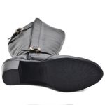 9206AT-Bota montaria cano alto legitimo couro natural, forrada com tecido espumado na cor preta
