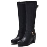 9206AT-Bota montaria cano alto legitimo couro natural, forrada com tecido espumado na cor preta