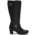 9206AT-Bota montaria cano alto legitimo couro natural, forrada com tecido espumado na cor preta