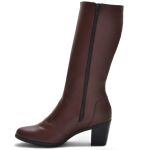 9207AT-Bota montaria cano alto legitimo couro natural, forrada com tecido espumado na cor marrom