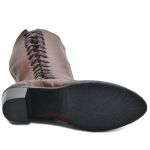 9207AT-Bota montaria cano alto legitimo couro natural, forrada com tecido espumado na cor marrom