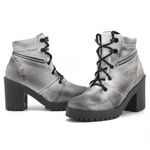 9405AT-Bota Coturno de cano curto em couro legítimo na cor branco alvejado