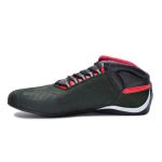 312AT-Tênis para motociclista em couro legitimo com refletivo de cano baixo na cor verde 