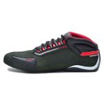 312AT-Tênis para motociclista em couro legitimo com refletivo de cano baixo na cor verde 