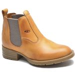015CLA-Botina infanto juvenil em couro legitimo reforçado - Estilo e durabilidade - bege