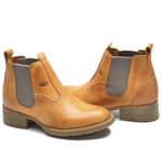 015CLA-Botina infanto juvenil em couro legitimo reforçado - Estilo e durabilidade - bege