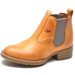 015CLA-Botina infanto juvenil em couro legitimo reforçado - Estilo e durabilidade - bege