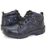 272AT-Coturno militar cano baixo de couro robusto na cor cafe