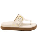 002AFP-Papete Flat Feminina - Design Moderno, sofisticação e conforto off white