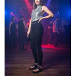 002AFP-Papete Flat Feminina - Design Moderno, sofisticação e conforto preto