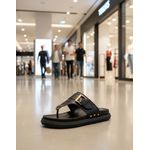 002AFP-Papete Flat Feminina - Design Moderno, sofisticação e conforto preto