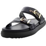 003P10FP-Papete Flatform em Napa forrada Conforto Estilo design atual Preto