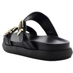 003P10FP-Papete Flatform em Napa forrada Conforto Estilo design atual Preto