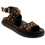 004P10FP-Papete Flatform em Napa forrada Conforto Estilo design atual camurça marrom