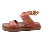 004P10FP-Papete Flatform em Napa forrada Conforto Estilo design atual caramelo