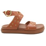 004P10FP-Papete Flatform em Napa forrada Conforto Estilo design atual caramelo
