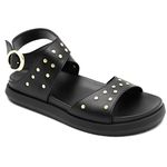 004P10FP-Papete Flatform em Napa forrada Conforto Estilo design atual Preto