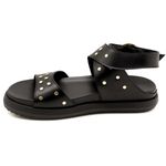 004P10FP-Papete Flatform em Napa forrada Conforto Estilo design atual Preto