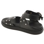 004P10FP-Papete Flatform em Napa forrada Conforto Estilo design atual Preto