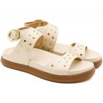 004P10FP-Papete Flatform em Napa forrada Conforto Estilo design atual offwhite