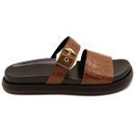 006P10FP-Papete Flatform em Napa estampa croco forrada Conforto Estilo design atual