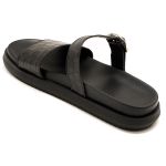 006P10FP-Papete Flatform em Napa estampa croco forrada Conforto Estilo design atual preto