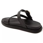 007FP-Sandalia Papete Flatform Floter Conforto e Estilo - preto 
