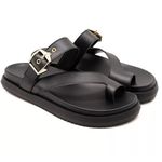 007FP-Sandalia Papete Flatform Floter Conforto e Estilo - preto 