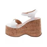 182176FP-Sandália Feminino Anabela Cortiça Plataforma Floter off white
