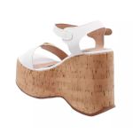 182176FP-Sandália Feminino Anabela Cortiça Plataforma Floter off white