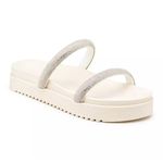 199051FP-Papete Feminina Flatform Com Tiras De Strass Napa off white