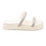 199051FP-Papete Feminina Flatform Com Tiras De Strass Napa off white