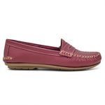 004MGR-Mocassim Feminino de couro natural conforto elegancia morango